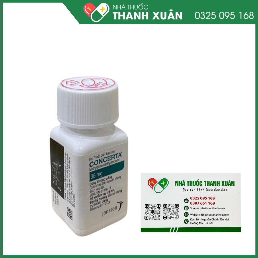 Concerta 36mg thuốc trị rối loạn tăng động giảm chú ý